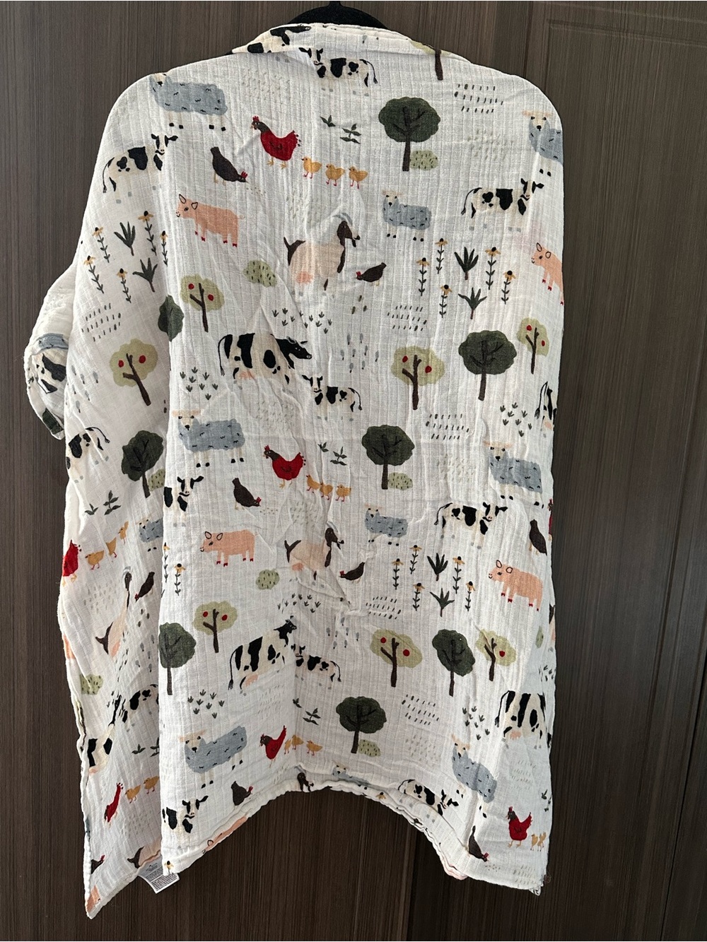Red Rovr large farm animal organic cotton muslin blanket